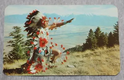 Vintage Postcard: Indian Prayer By Pascal Charlo -National Bison Range Montana • $2.54