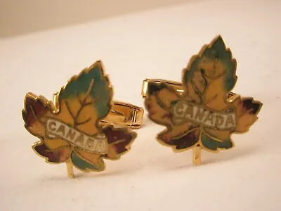 Canadian Maple Leaf Vintage Cuff Links Canada • $33.49