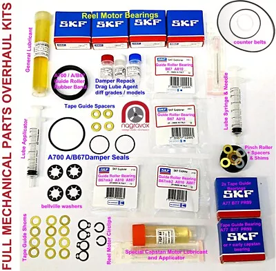 $275.75 • Buy Revox Studer Tape Machines Full MECHANICAL Overhaul Kits  A77 A700 B77 PR99 A810