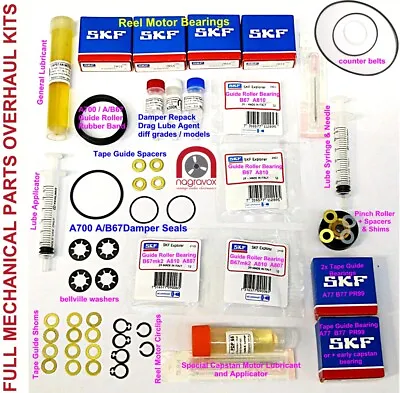 Revox Studer Tape Machines Full MECHANICAL Overhaul Kits  A77 A700 B77 PR99 B67 • $540