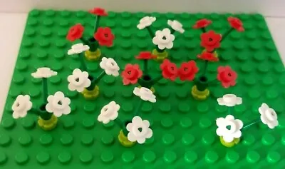 LEGO Flower Bunches Bouquet Red White Minifigure Love Gift Party Favor Bag • $1.21