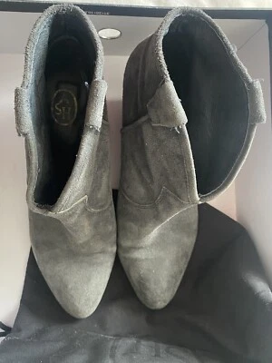 £34.99 • Buy Ash Jalouse, ‘distressed Navy/grey’ Suede Ankle Boots, 6/39 With Box & Shoe Bag
