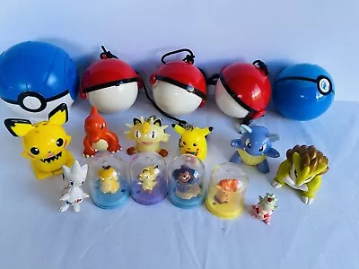 POKEMON Vintage 90s Nintendo Collectable Toys Bundle Poke Balls Figurines RARE • $109.94