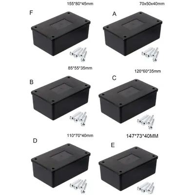 Small Black DIY Plastic Instrument Case Universal Plastic Electronic Project Box • £4.54