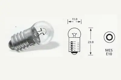 6 Volt 0.6 Watt MES E10 Classic Car Dashboard Illumination Bulb 101 (Box Of 10) • £8.99