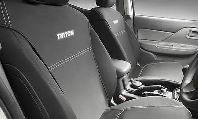 $335 • Buy Mitsubishi Triton MQ , MR Neoprene (WETSUIT MATERIAL) Seat Covers - NEW GENUINE 