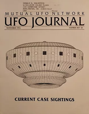 UFO Journal Mutual UFO Network MUFON Magazine #307 November 1993 • $14.99