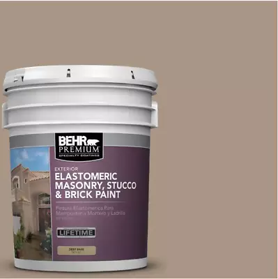 Behr 5 Gal River Stone Elastomeric Masonry Stucco And Brick Exterior Paint MS-24 • $169.97