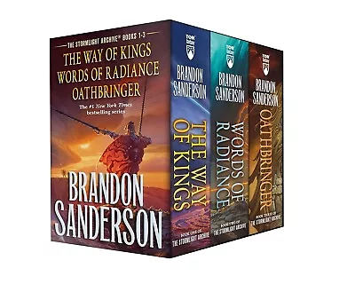 Stormlight Archive MM Boxed Set I Books 1-3 Way Kings W By Sanderson Brandon • $60.99