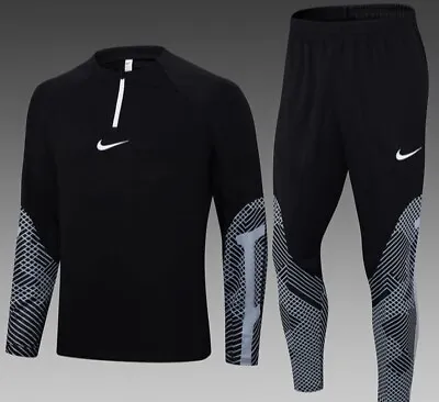 Football Style Tracksuit Jumper Training Suit Mens Top+Pants!!. Adults:XL • £34.99