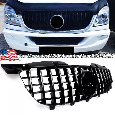 Gloss Black Front Racing Upper Grilles For Mercedes-Benz Sprinter W906 2009-2013 • $189.99