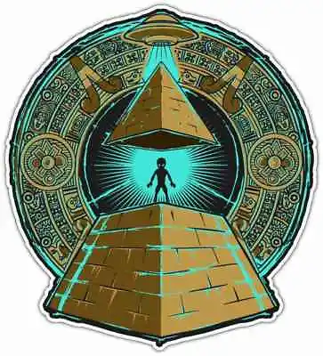 Alien Pyramid Space Mayan Calendar Car Bumper Vinyl Sticker Decal 4 X5  • $3.99