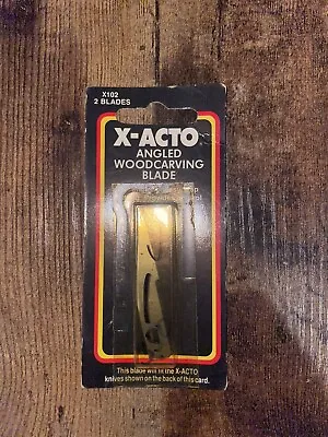 X-ACTO #X102 2 Blades Angled Woodcarving Blade NIP • $5