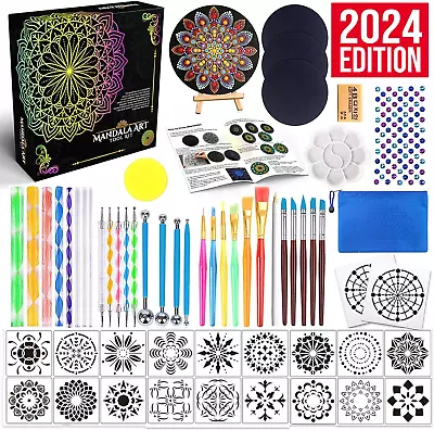 Insnug Mandala Dotting Tools Painting Kit - Rock Dot Paint Stencils Tool Set Art • $29.28