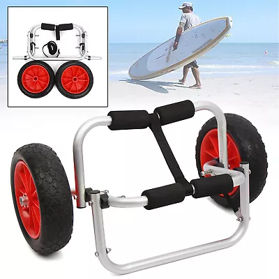 Heavy Duty Foldable Kayak Trolley Foldable Sit On Top Canoe Sup Cart Trailer NEW • £38