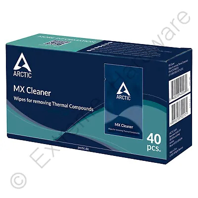 40 X Arctic MX Cleaner Wipes MX-6 MX-5 MX-4 Remove Thermal Compound Paste Artic • £9.96