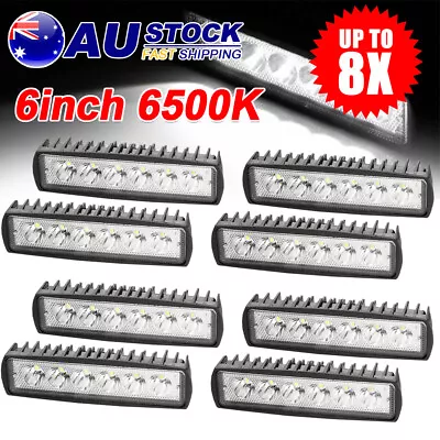 Up To 8x 6Inch LED Work Light Bar Flood Beam Reverse Fog Lights Offroad 4WD SUV • $23.75