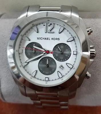 Michael Kors Men's Chronograph Cameron Silver Dial Stainless Steel Watch MK8242 • $135