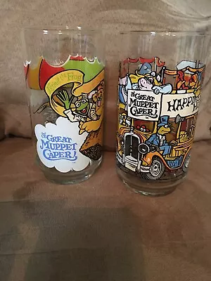 Muppet Caper Glasses McDonalds 1981 Lot Of 2 • $13