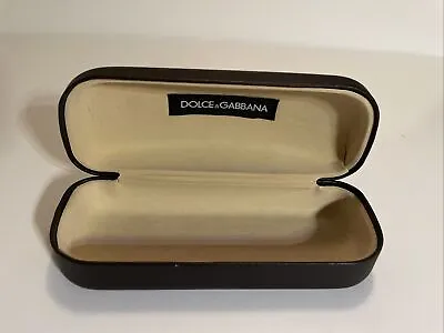 Dolce & Gabbana Vintage Brown Leather Sunglass / Eyeglass Case W/Camel Color • $13.99