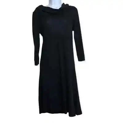 Michael Stars Maternity Sweater Dress Black The Original Tee Cowl Neck Size S • $12.99