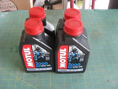 4 X Liter Motul 3000 4 Stroke Motor Oil 10W-40 • $49.12