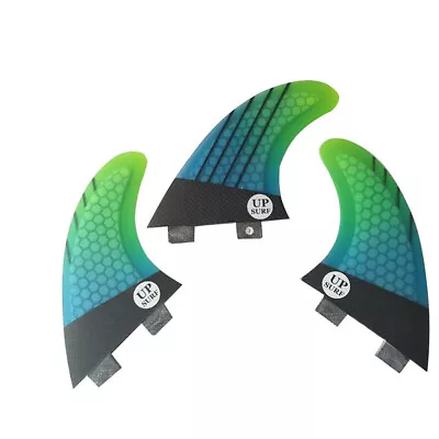 3PCS FCS Gradient Color Surfboard Shark Fins G5 Surfing Thruster SUP Fins OZ • $82.79