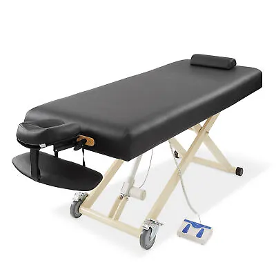 Electric Lift Professional Massage Table With Headrest Face Cradle And Bolster • $769.95