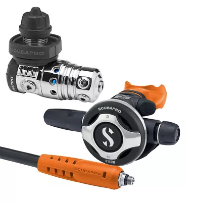 ScubaPro MK25 EVO DIN 300/S600 Dive Regulator W Orange Mouthpiece Hose Protector • $1059