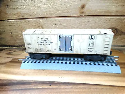 Lionel O27 Gauge 3472 Automatic Refrigerator Milk Car W/ Man & Milk Kegs • $30