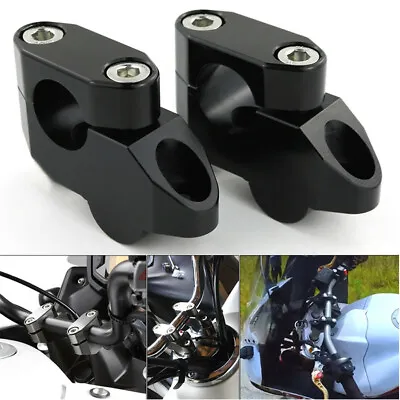 2Pcs  Motorcycle Aluminum Handlebar Extension Back Moved Up Handle Bar Riser • $27.99