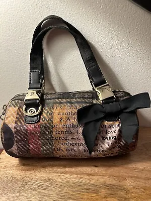 L.A.M.B LeSportsec Mini Handbag Gwen Stefani Barrel Tube Nylon Graphic Bag Y2K • $55