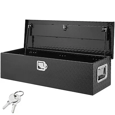 Vevor 39 X13 X10  Black Aluminum Pickup Truck Trunk Bed Tool Box Trailer Storage • $100.99