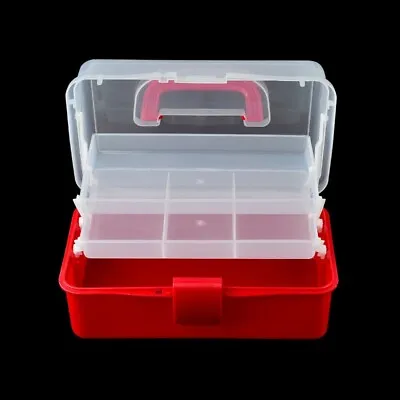 $40.84 • Buy Red Nail Art Rhinestones Beads Carrying Case Manicure Pedicure Tool Storage Box