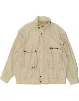 CAMEL ACTIVE Mens Hooded Bomber Jacket UK 44 2XL Beige BE05 • £34.77