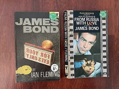 2 X James Bond Books By Ian Fleming Vintage Paperback • $20