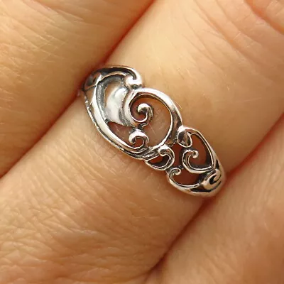 925 Sterling Silver Sea Foam Design Ring • $19.99