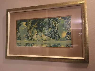 Vintage Framed MAXFIELD PARRISH   THE GARDEN OF ALLAH   Print  • $110