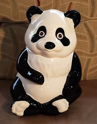 Metlox Cookie Jar Panda Bear VINTAGE Teddy Bear Poppytrail Artware • $34.20