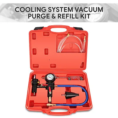 Red Cooling System Vacuum Fill Tool Radiator Refiller Kits For Pickup SUV Truck • $45.99