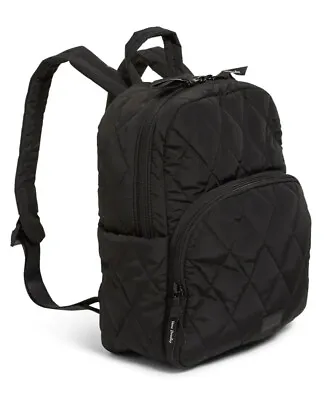 VERA BRADLEY Ultralight Compact Backpack Purse Bag  In Quilted Classic Black NWT • $40.48