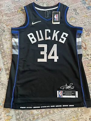 AUTHENTIC Sz SM 40 NBA SWINGMAN GIANNIS ANTETOKOUNMPO MILWAUKEE BUCKS MVP JERSEY • $75