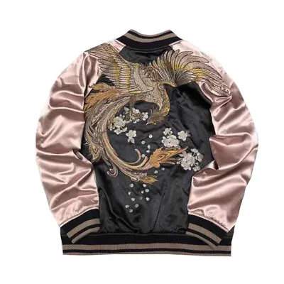 Mens Embroidered Jacket Fashion Japanese Sukajan Souvenir Outwear Coats • $75.20