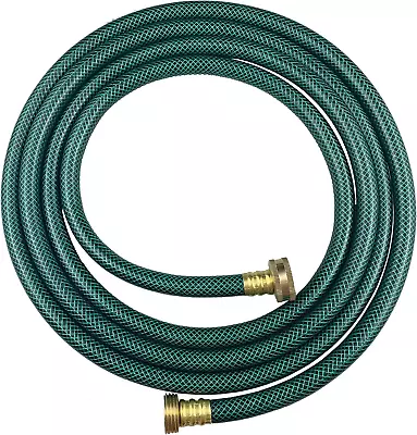 PVC Garden Hose 1/2 Inch Green Heavy Duty Water Hose With Solid Brass Fittings • $18.69