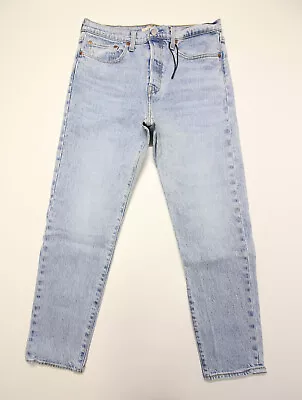 Levis Jeans Womens 30 Premium Wedgie Button Fly Big E Light Blue Wash • $32