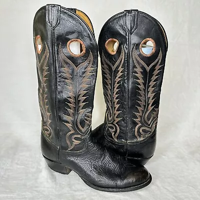 14” Tall Tony Lama Buckaroo Working Cowboy Boots Size 10 D Vintage Style 6566 • $120