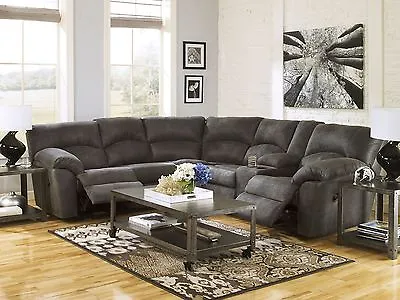 NEW Manual Reclining Sofa Sectional In Gray Fabric - Modern Living Room Set IF2I • $2046.89