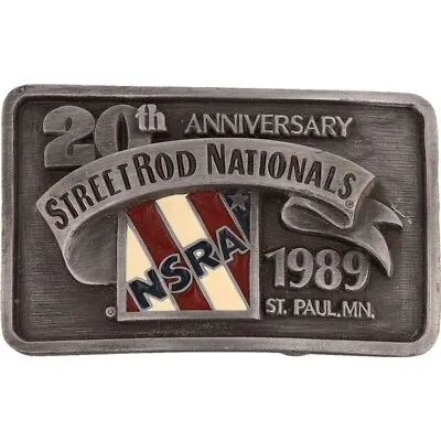 Nsra National Street Rod Association Hot Muscle Car Show 80s Vintage Belt Buckle • $85