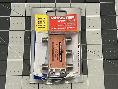 Monster Cable Cable TV Splitter SS4 RF 5-1000 MHz Bandwidth • $10