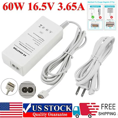 60W Power Adapter T-Tip Charger For Apple Mac Book 13  Pro A1278 A1181 A1184 US • $13.49